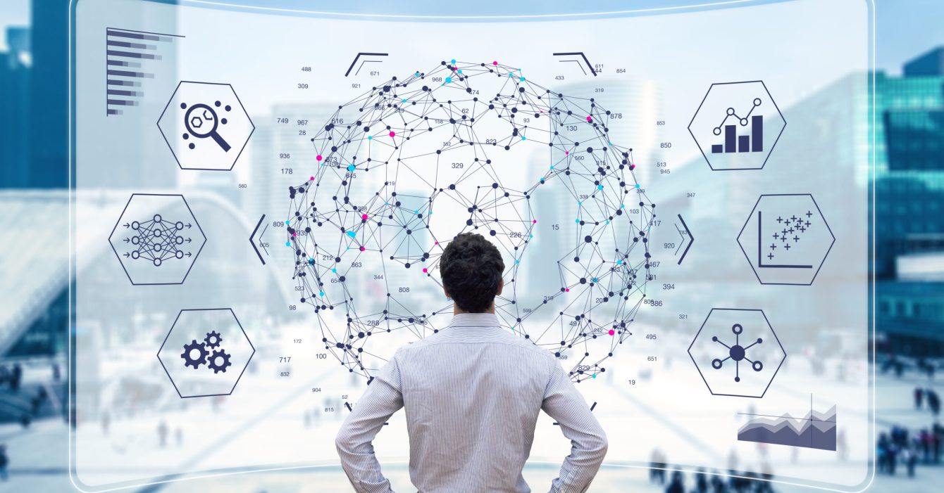 Big data analytics visualization technology with scientist analy